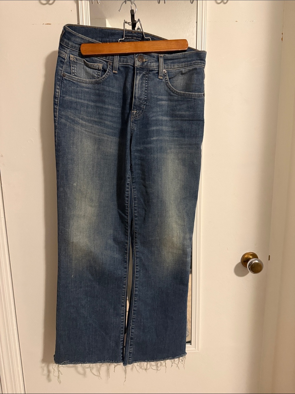Lucky Brand Women's Blue Washed Cropped Ankle Jeans